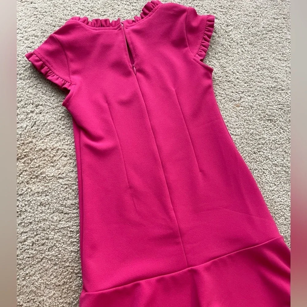 NWT Florence Eiseman Magenta Pink Techno Ruffles Dress 7 - Picture 4 of 6